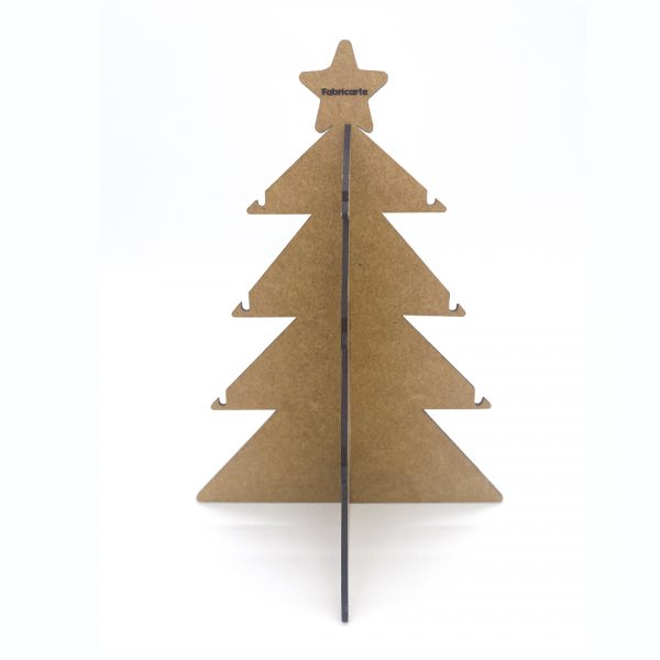 Mini Árbol de navidad de madera mdf con bambalinas de acrílico