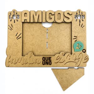 Portarretrato amigos de madera mdf personalizado